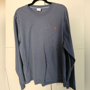 Brooks Brothers Men's XXL Blue Long Sleeve Cotton T-Shirt Tee Euc